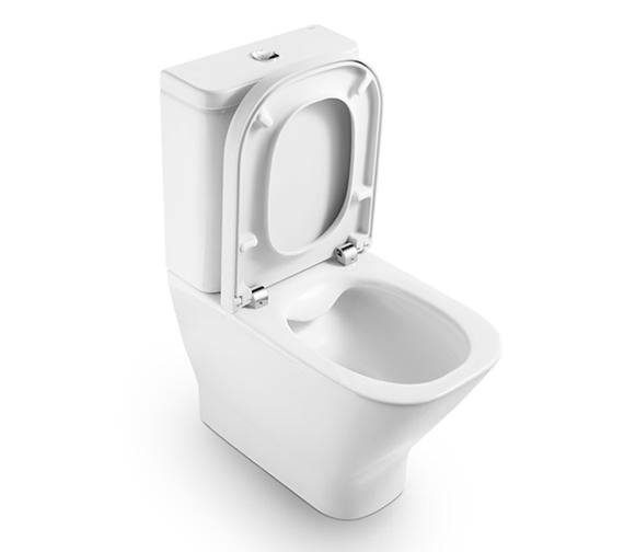 Roca The Gap White Close Coupled Rimless WC Pan With Cutout For Isolation Valve