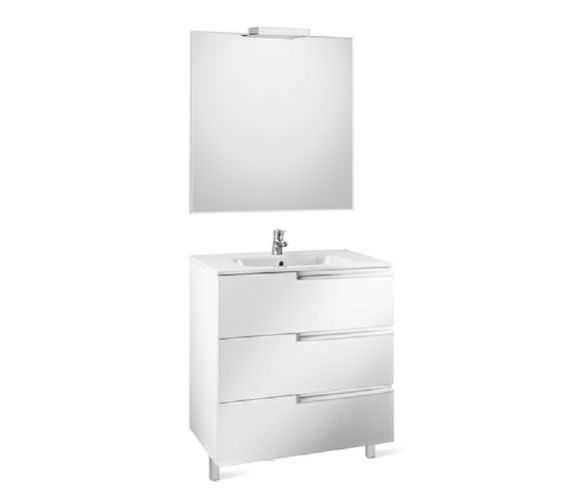 Roca Victoria-N 1000 x 740mm Vanity Unit Pack With Mirror And Spotlight