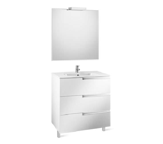 Roca Victoria-N 800 x 740mm Vanity Unit Pack With Mirror And Spotlight