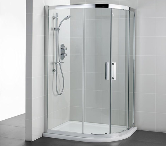 Ideal Standard Synergy Offset Quadrant Enclosure 1200 x 900mm With Silver Aluminium Frame