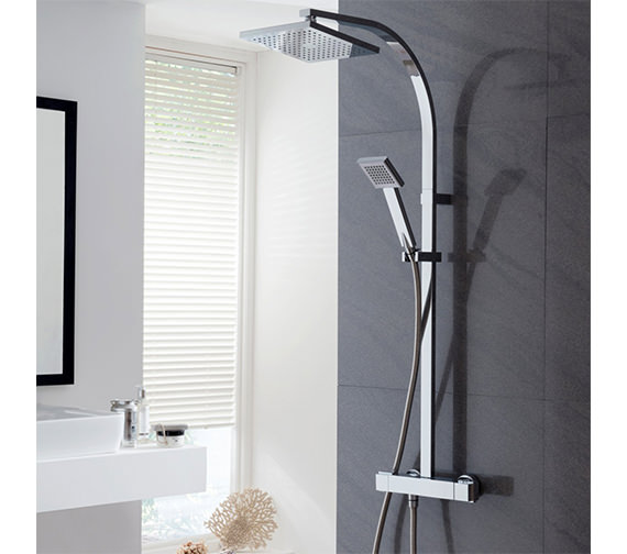 Triton Tees Designer Chrome Bar Mixer Shower With Diverter