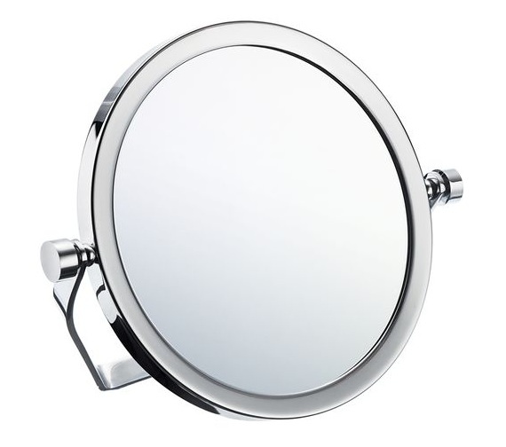Smedbo Outline Polished Chrome Travel Mirror With Swivel Stand
