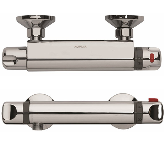 Aqualisa Midas 100 Thermostatic Bar Shower Mixer Valve With Slide Rail