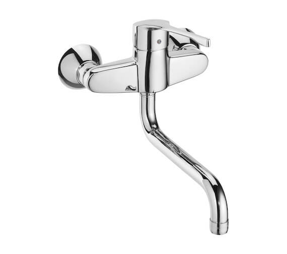 Roca Victoria Pro Chrome Wall Mounted Basin Or Sink Mixer Tap