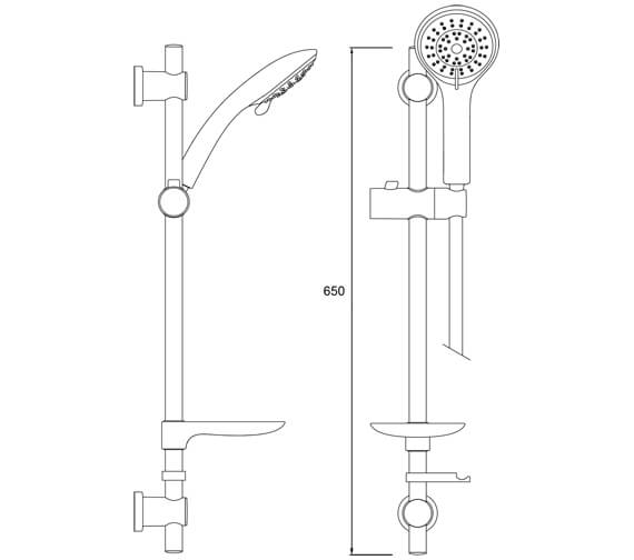 Bristan Chrome Shower Kit With Large Handset - CAS KIT02 C