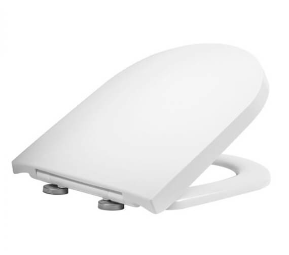 Tavistock Delta DShaped White Toilet Seat With Soft Close Hinges