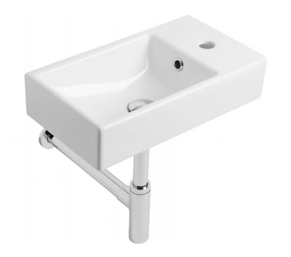 Tavistock Dimension White Wall Hung 460mm Basin With 1 Right Hand Tap Hole