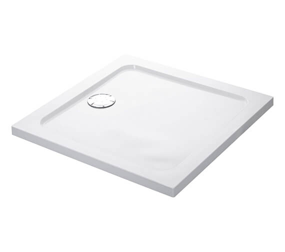 Mira Flight Low Square Shower Tray White With Waste