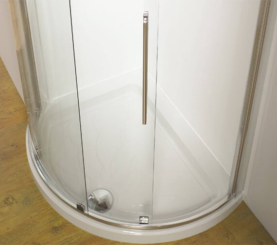 Kudos Concept Offset Quadrant Acrylic Shower Tray White DCOS108LW.