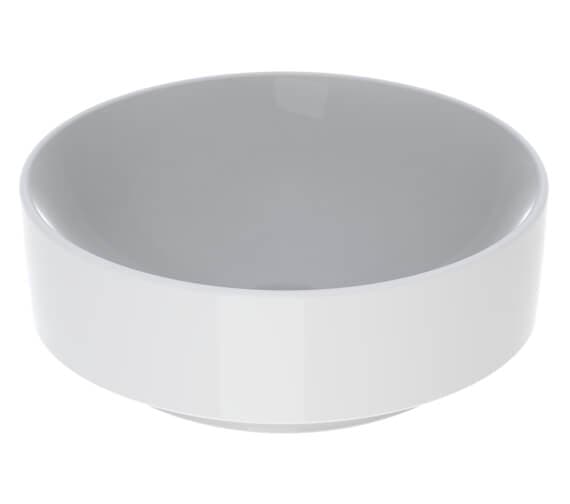 Geberit VariForm 400mm Round Lay-On White Washbasin
