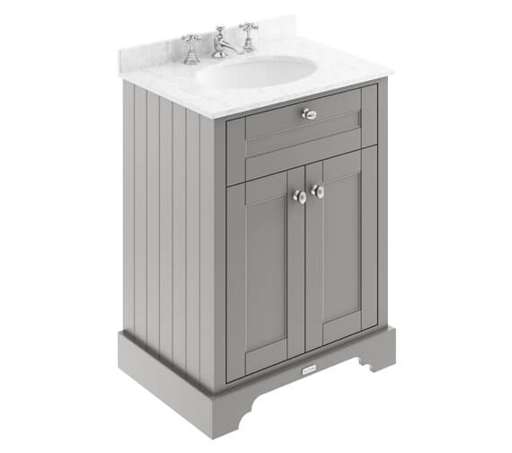 Old London Floor Standing Vanity Unit And Basin With Marble Worktop Lof422 - Marble Top Bathroom Vanity Units Uk