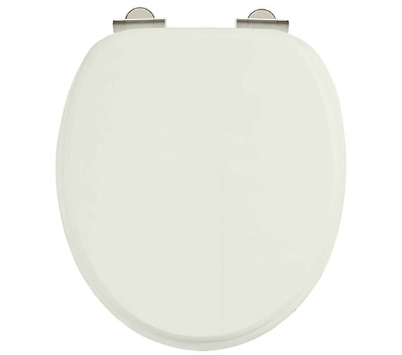 Burlington Soft Close Wooden Toilet Seat Matt White S45