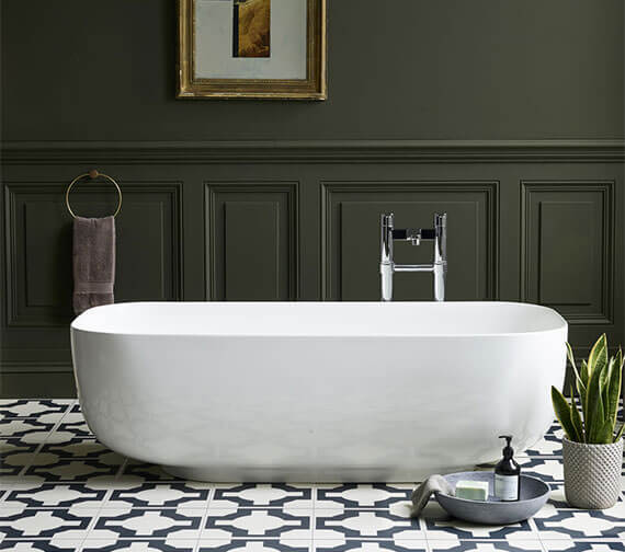 Clearwater Uno 1550 x 725mm Clearstone Freestanding Bath