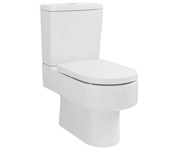 Nuie Ambrose 410 x 640mm White Semi Flush To Wall Pan With Cistern