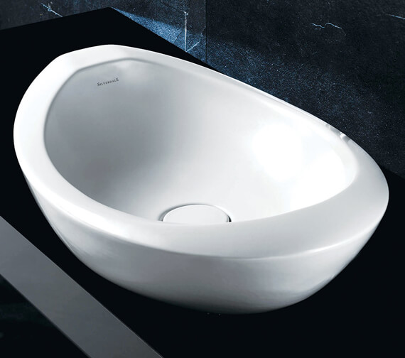 Silverdale Windsor 600mm Countertop Basin With Clicker Waste 600mm