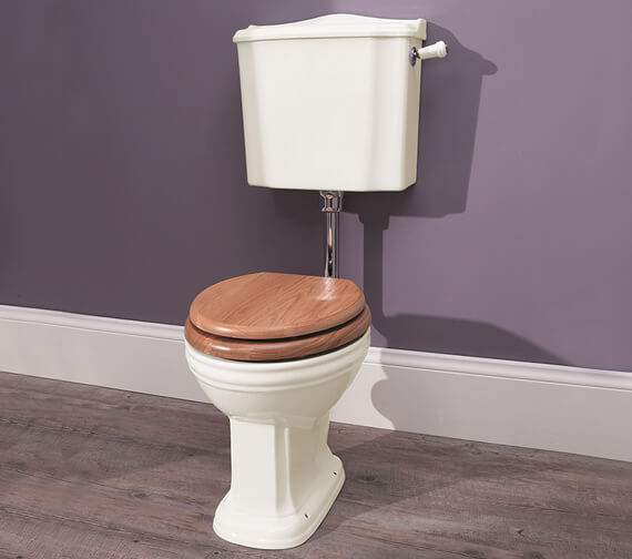 Silverdale Balasani Old English White Low Level WC Pan With Cistern