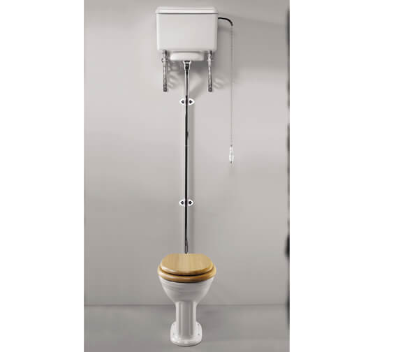 Silverdale Belgravia White High Level Pan With Cistern And Fittings