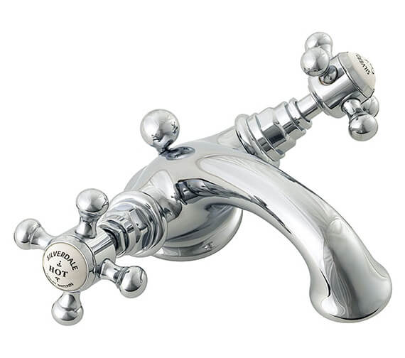 Silverdale Victorian Monobloc Basin Mixer Tap With Pop Up Waste Chrome