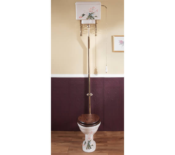Silverdale Victorian Garden High Level WC With Cistern And Fittings