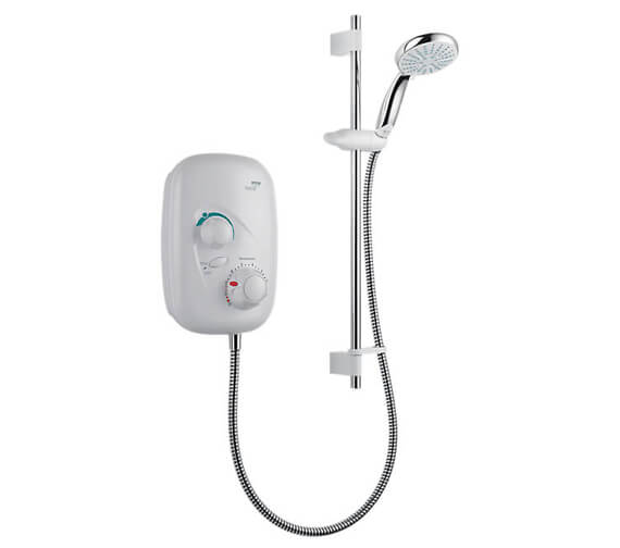 Mira Event XS Thermostatic Power Shower White And Chrome