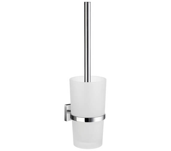 Smedbo House Toilet Brush With Frosted Glass Container