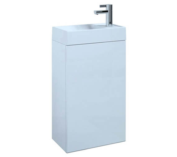 Saneux Quadro 400mm Gloss White Wall Mounted Unit With Basin
