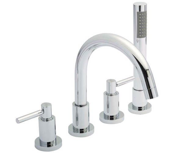 Hudson Reed Tec 4 Hole Bath Mixer Tap With Shower Kit