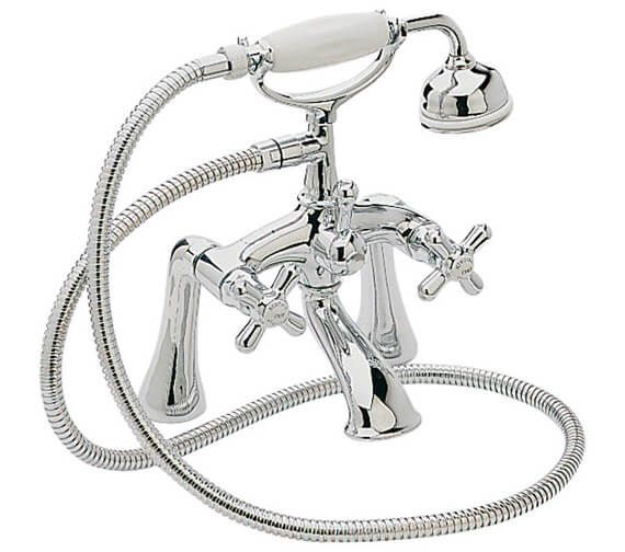 Heritage Ryde Deck Mounted Chrome Bath Shower Mixer Tap