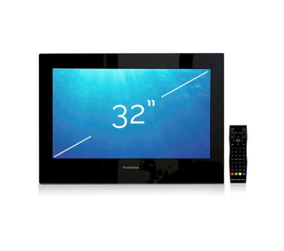 ProofVision 32 Inch Premium Widescreen Waterproof Bathroom TV Black