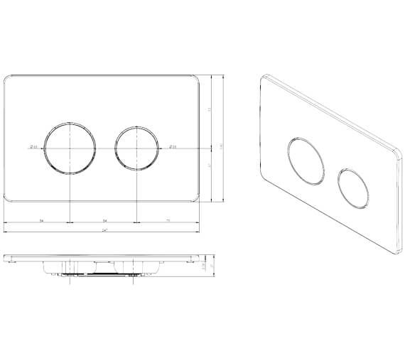 Saneux Flushe 2.0 Round Flush Plate FP110