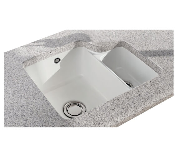 Carron Phoenix Carlow 150 White 1.5 Bowl Undermount Sink