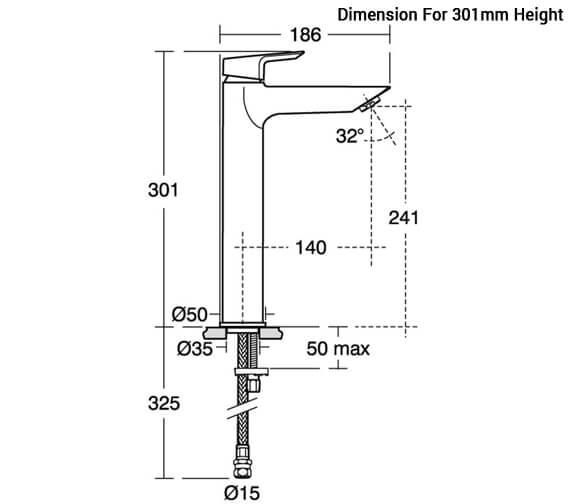 Ideal Standard Tesi Single Lever 124mm Height Mini Basin Mixer Tap