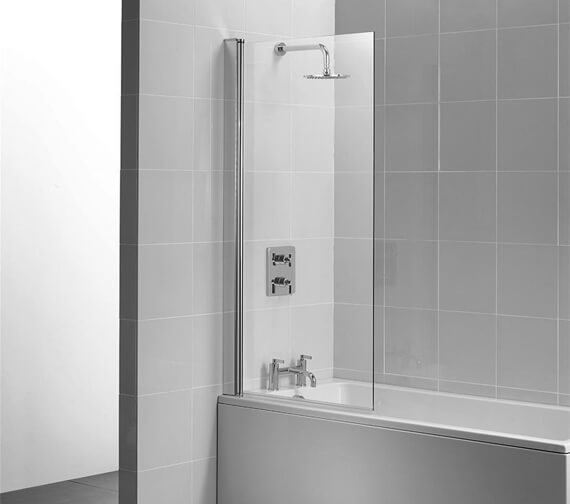 Ideal Standard Synergy Angle 815 x 1500mm Bath Screen With Silver Frame