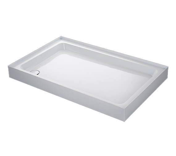 Mira Flight 4 Upstand Rectangle Tray White With Waste