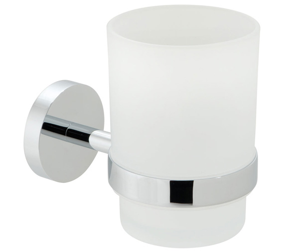 Vado Spa Frosted Glass Tumbler And Chrome Holder