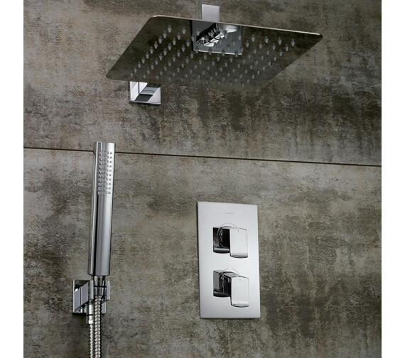 Bristan Descent Fixed Head Chrome Thermostatic Shower Pack
