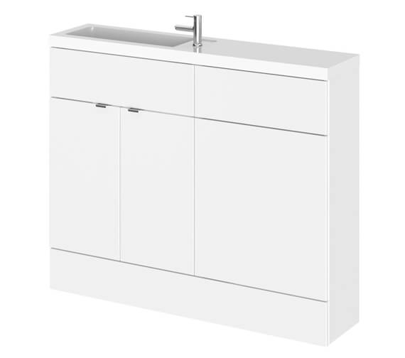 Hudson Reed Fusion 1100mm Compact Furniture Pack - Vanity And WC Unit With Basin