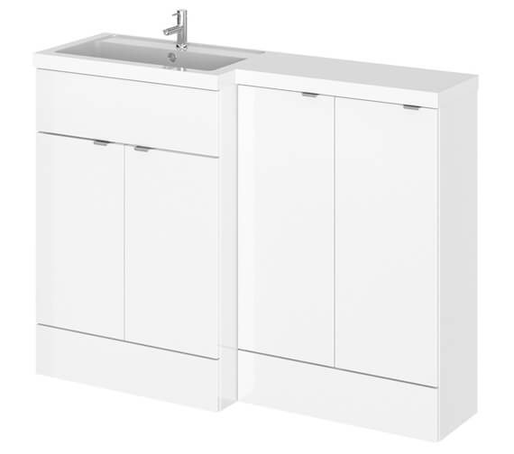 Hudson Reed Fusion 1200mm Full Depth Furniture Pack - Vanity And 2 Base Unit With Basin