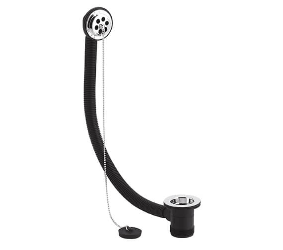 Nuie Contract Bath Waste Chrome And Overflow With Poly Plug And Ball Chain