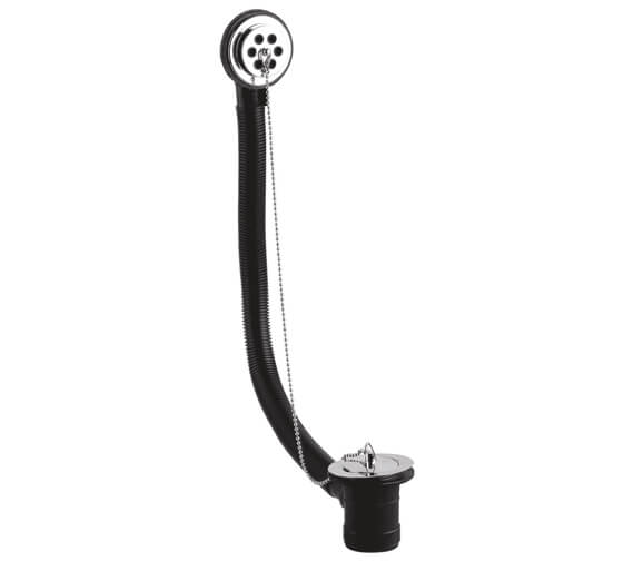 Nuie Bath Waste And Overflow Chrome With Brass Plug And Ball Chain