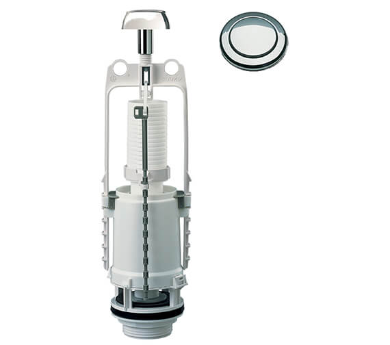 Siamp Storm 33A Single Full Flush Valve With Chrome Button