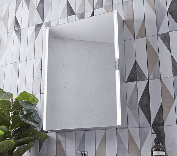 Tavistock Slide Minimalist 1 Door LED Illuminated 500 x 700mm Mirror Cabinet