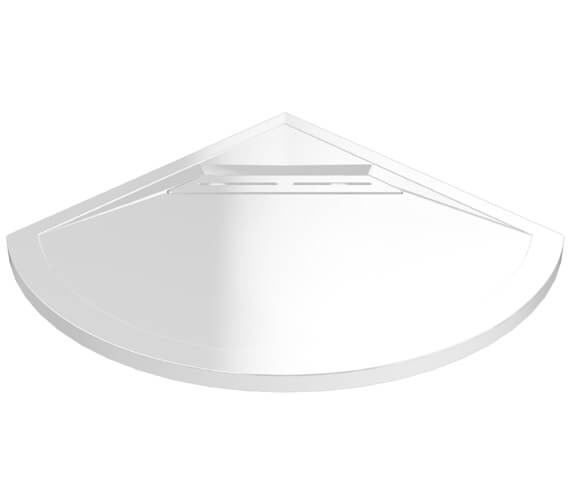 Kudos Connect2 Curved 910mm Acrylic Shower Tray White