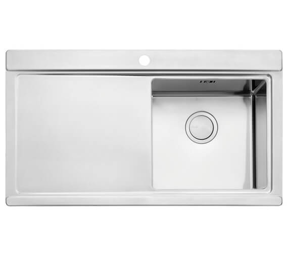Clearwater Glacier 897 x 510mm Single Bowl Kitchen Sink And Drainer