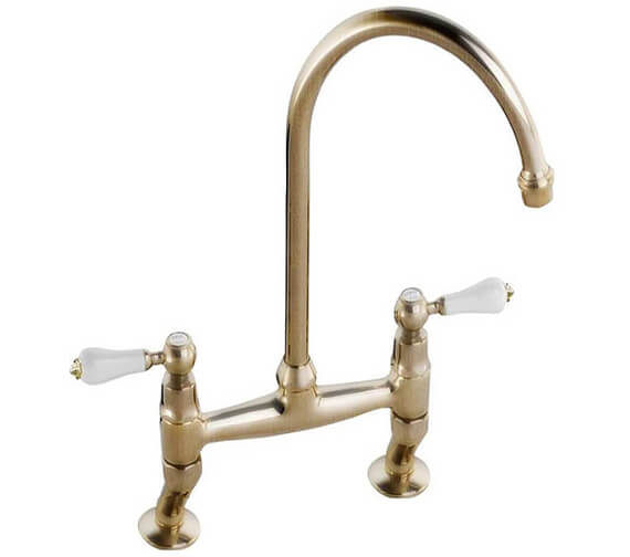 Clearwater Elegance Bridge C Twin Lever Monobloc Kitchen Sink Mixer Tap ...