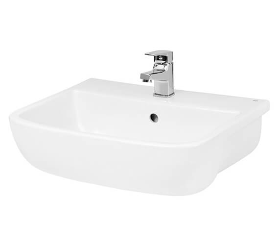 Hudson Reed Fossil 520 x 425mm Semi Recessed Basin White