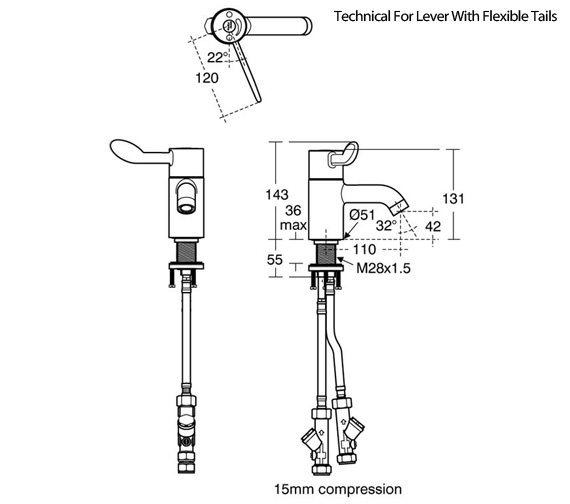 Armitage Shanks Contour 21+ 1 Hole Thermostatic Basin Mixer Tap