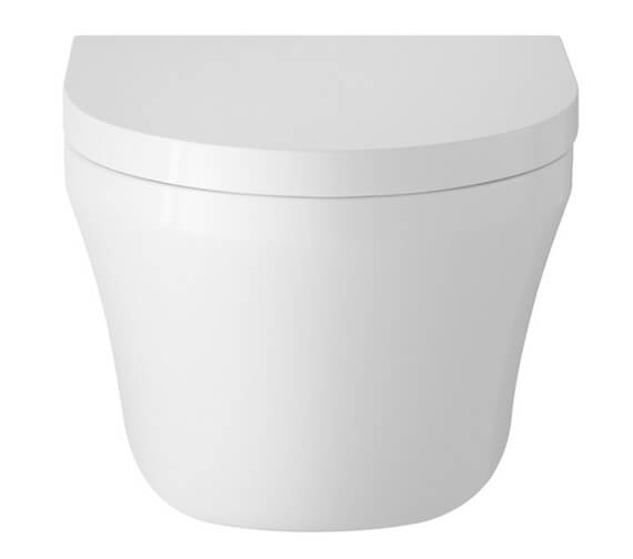 Hudson Reed Luna 355 x 530mm Wall Hung Pan White And Soft Close Seat ...