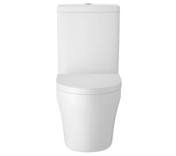 Hudson Reed Luna 370 x 665mm Flush To Wall Close Coupled Toilet White And Seat
