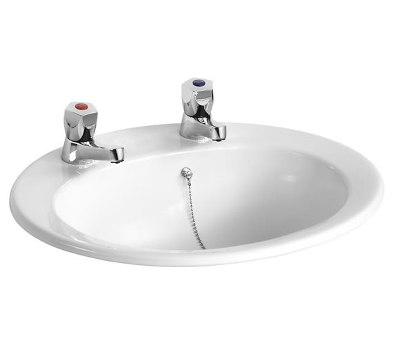 Armitage Shanks Sandringham 21 500mm 2 TH Countertop Basin With Chain Hole